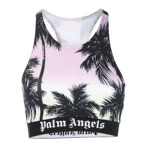 Palm Angels Palm Tree Logo Band Crop Top Tank Womens Size Large L